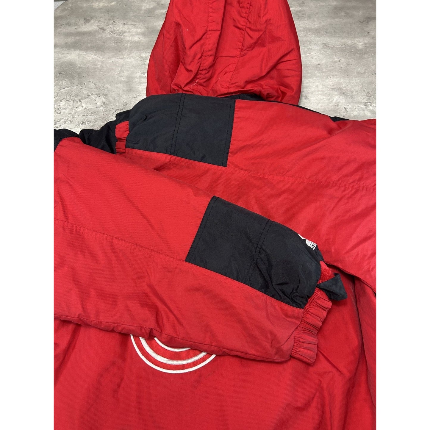 Vintage 90s Detroit Red Wings NHL 1/2 Zip Insulated Starter Jacket Size Large