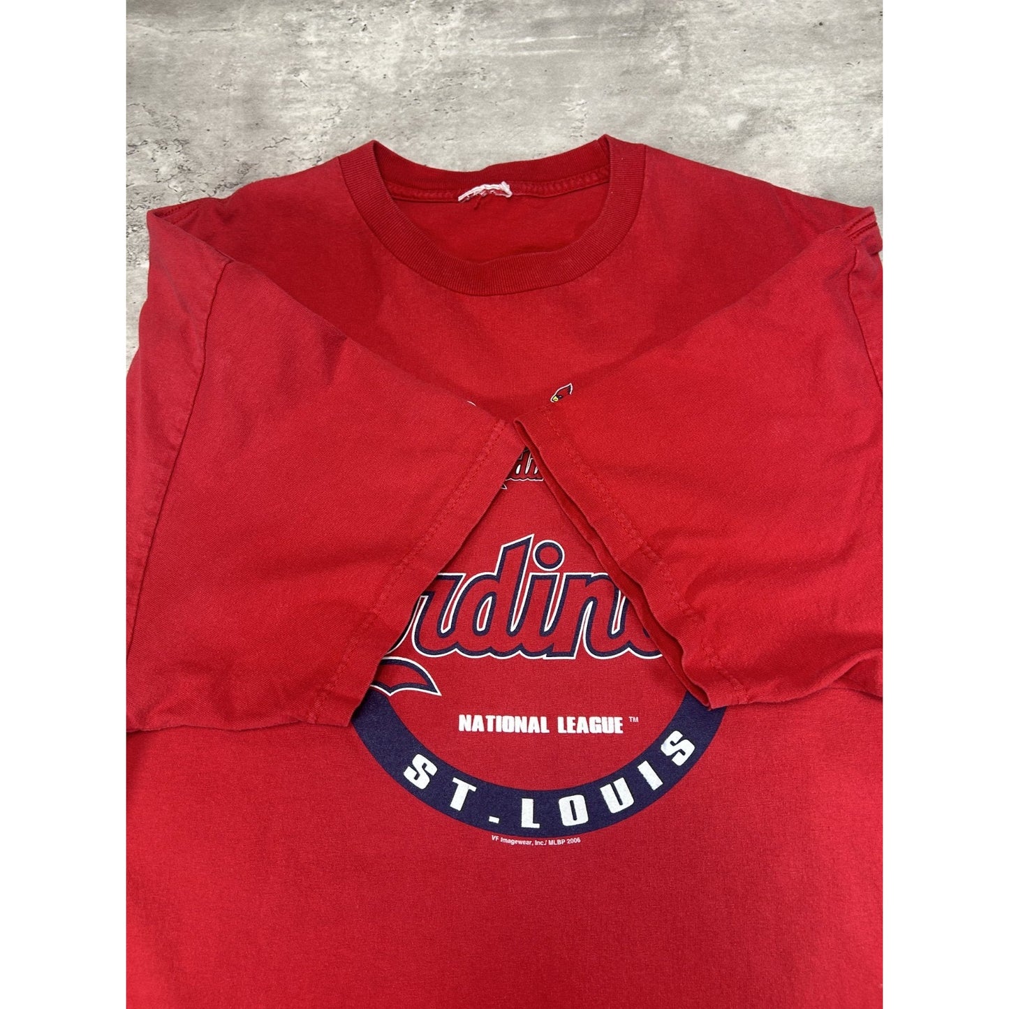 Vintage St Louis Cardinals MLB Spellout Graphic Baseball T-Shirt Size XL