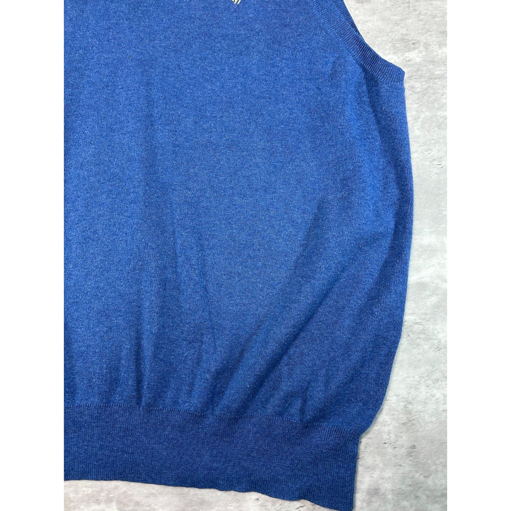 Vintage Polo Ralph Lauren Embroidered Pony Sweater Vest Size 2XL Blue