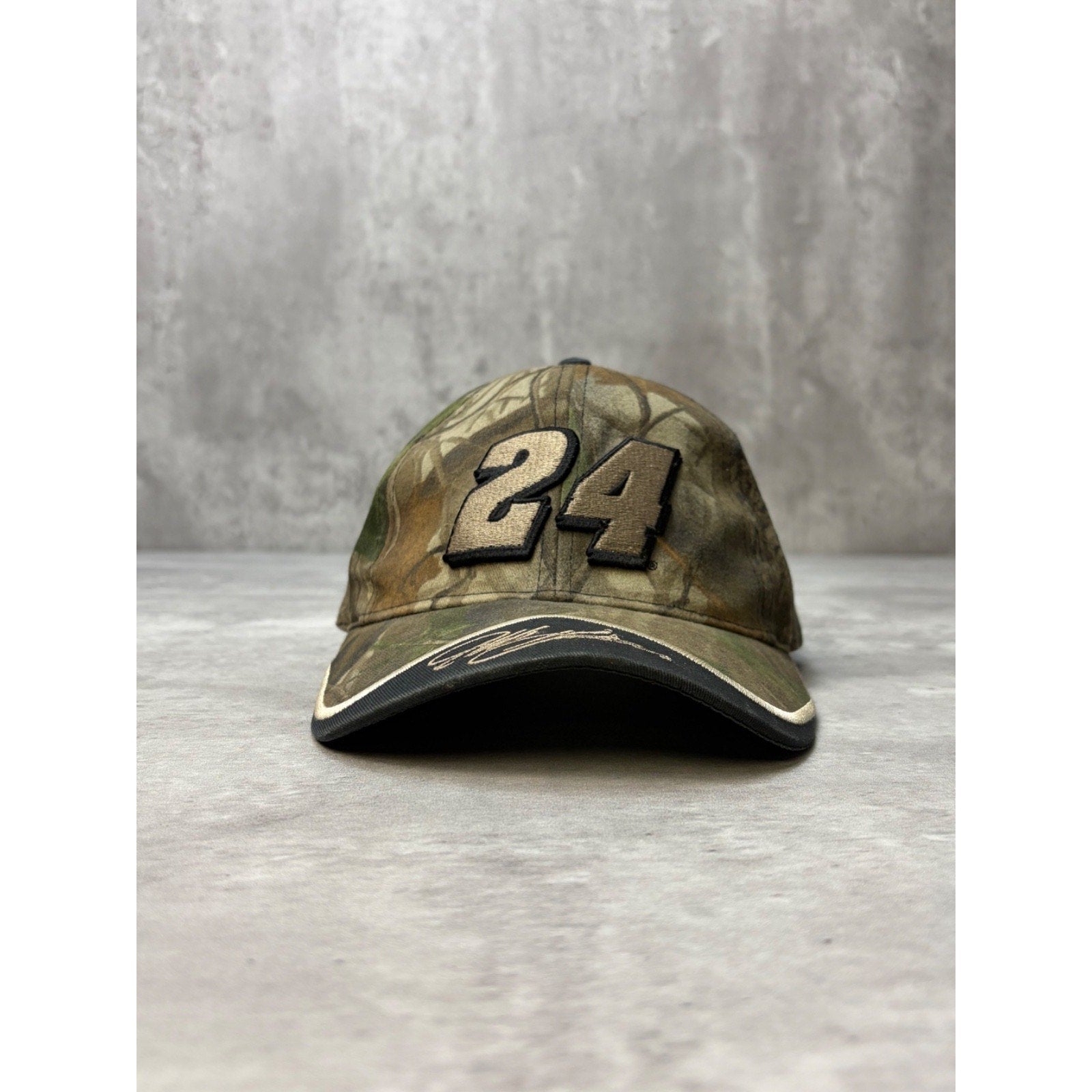 Vintage Jeff Gordon #24 Dupont Nascar Racing Tree Camo Strapback Hat OSFA
