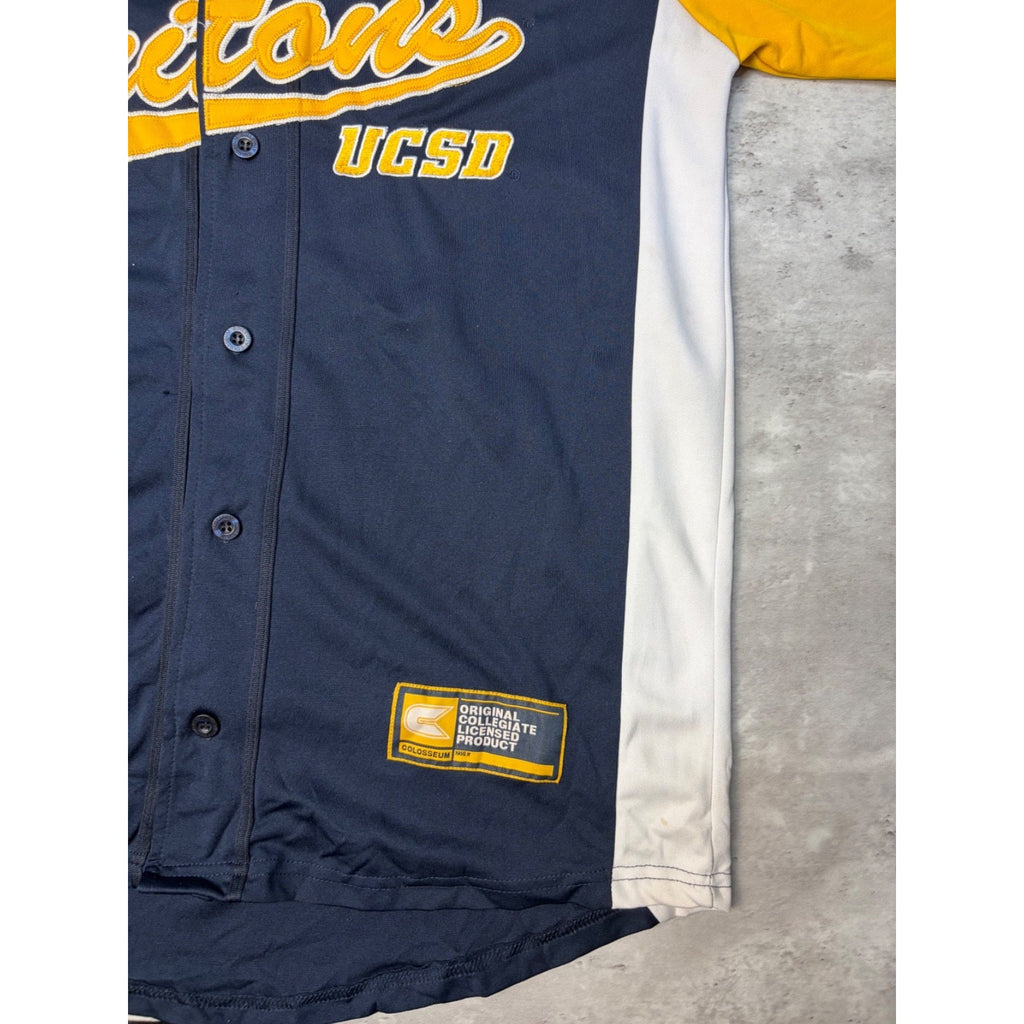 Vintage UCSD Tritons NCAA Script Spellout Baseball Jersey Size Medium
