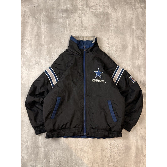 Vintage 90s Dallas Cowboys NFL Pro Player Reversible Insulated Jacket Size XL