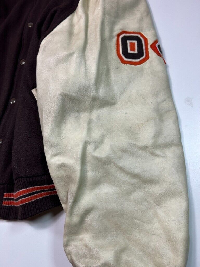 Vintage 90s Cherokee Football Embroidered Wool Varsity Jacket Size 2XL