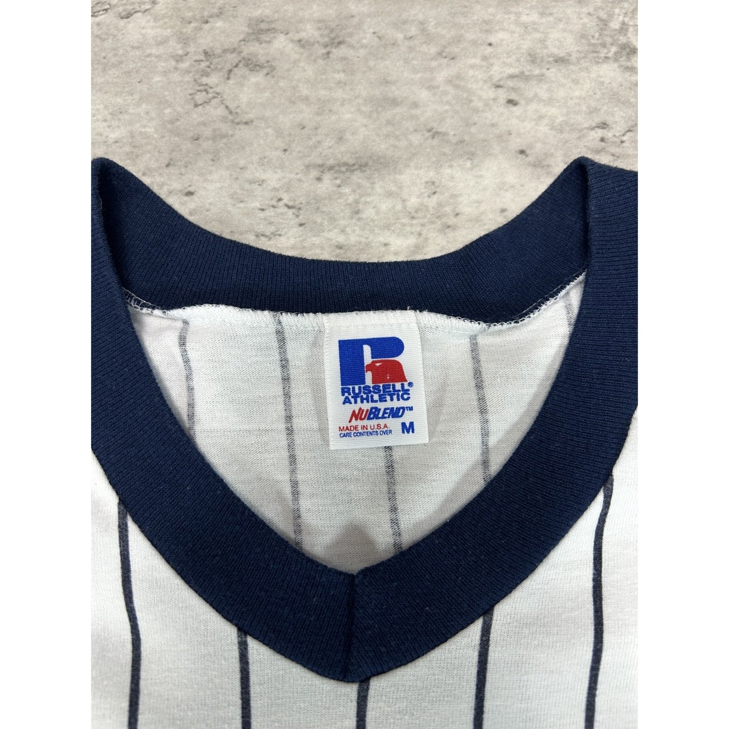 Vintage 1997 Los Angeles Angels MLB Pinstripe Russell Athletic Jersey Sz Medium