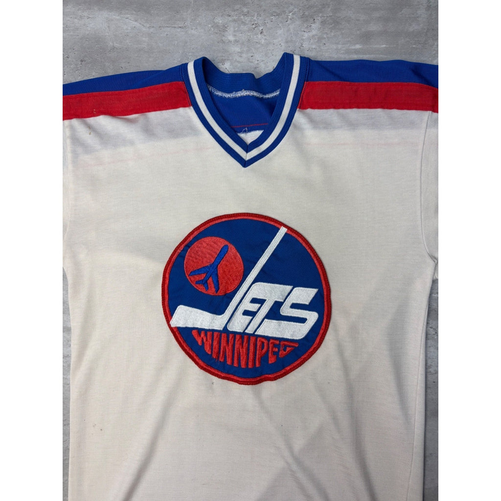 Vintage 1970s/80s Winnipeg Jets NHL Stitched Hockey Jersey Size Medium