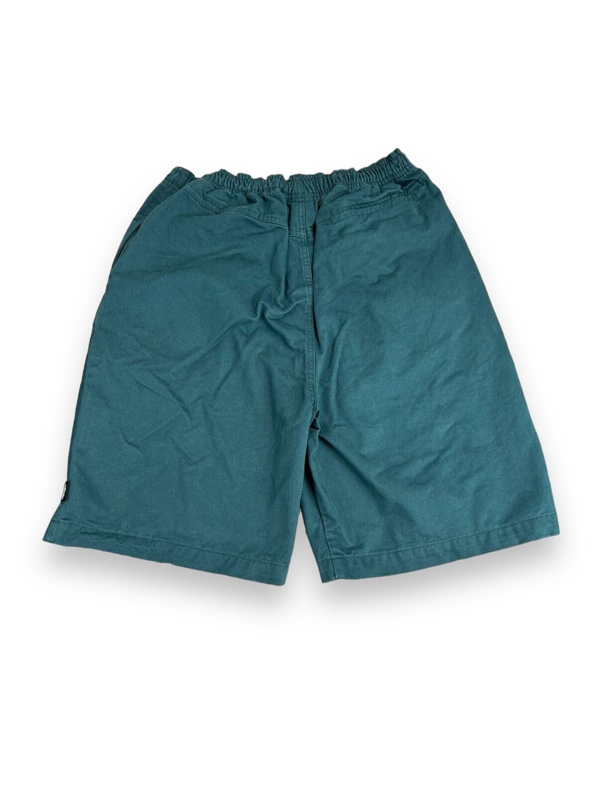 2000s Stussy Elastic Stuff Cotton Shorts Size Large Teal