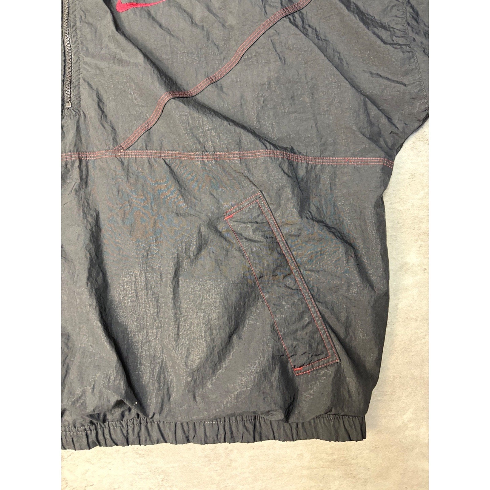 Vintage Nike Embroidered Mini Swoosh 1/2 Zip Windbreaker Jacket Size Large