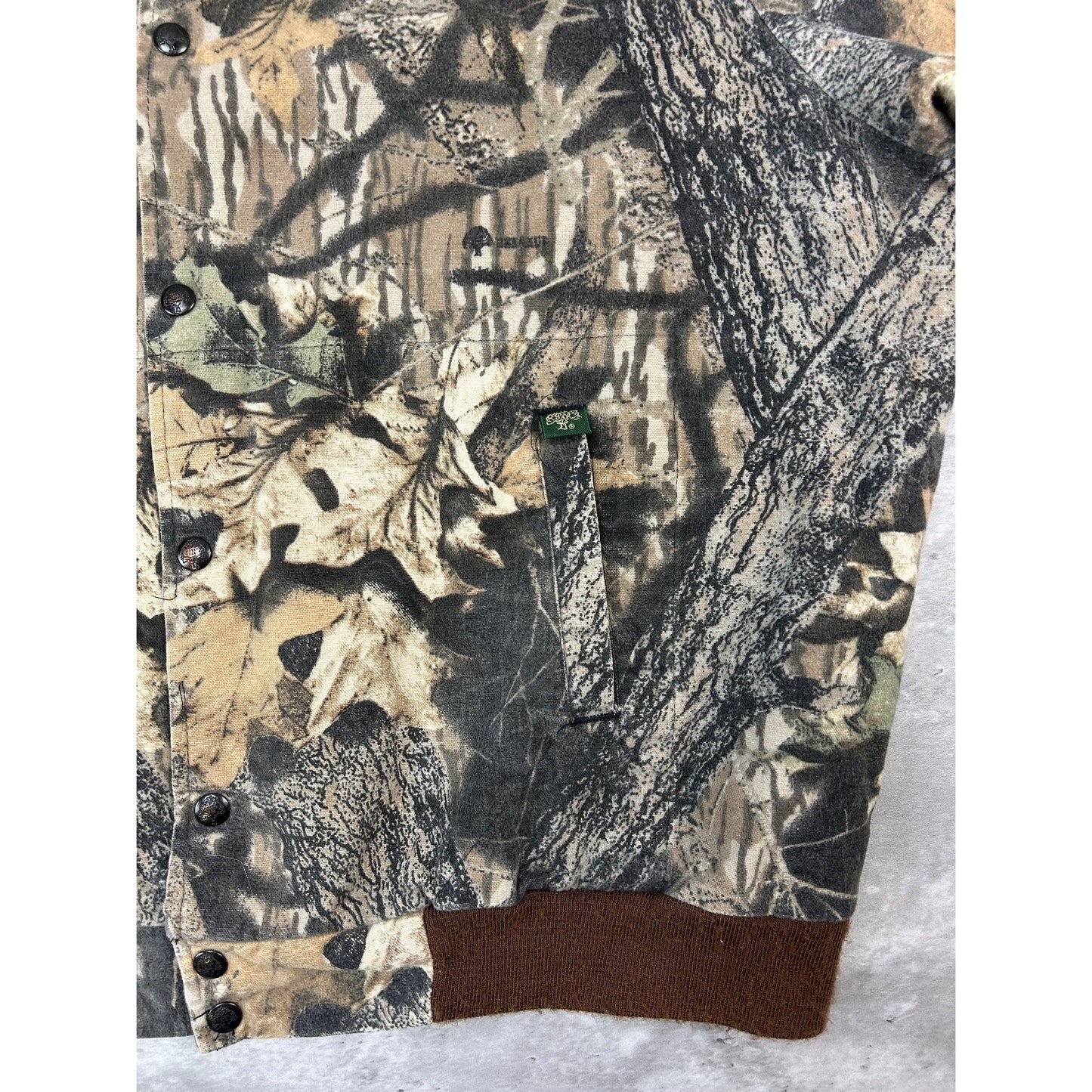 Vintage 80s/90s Mossy Oak Break Up Tree Camo HUnting Bomber Jacket Size 2XL