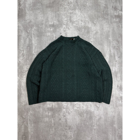 Vintage Northern Reflections Cable Knit Pullover Sweater Size XL Green