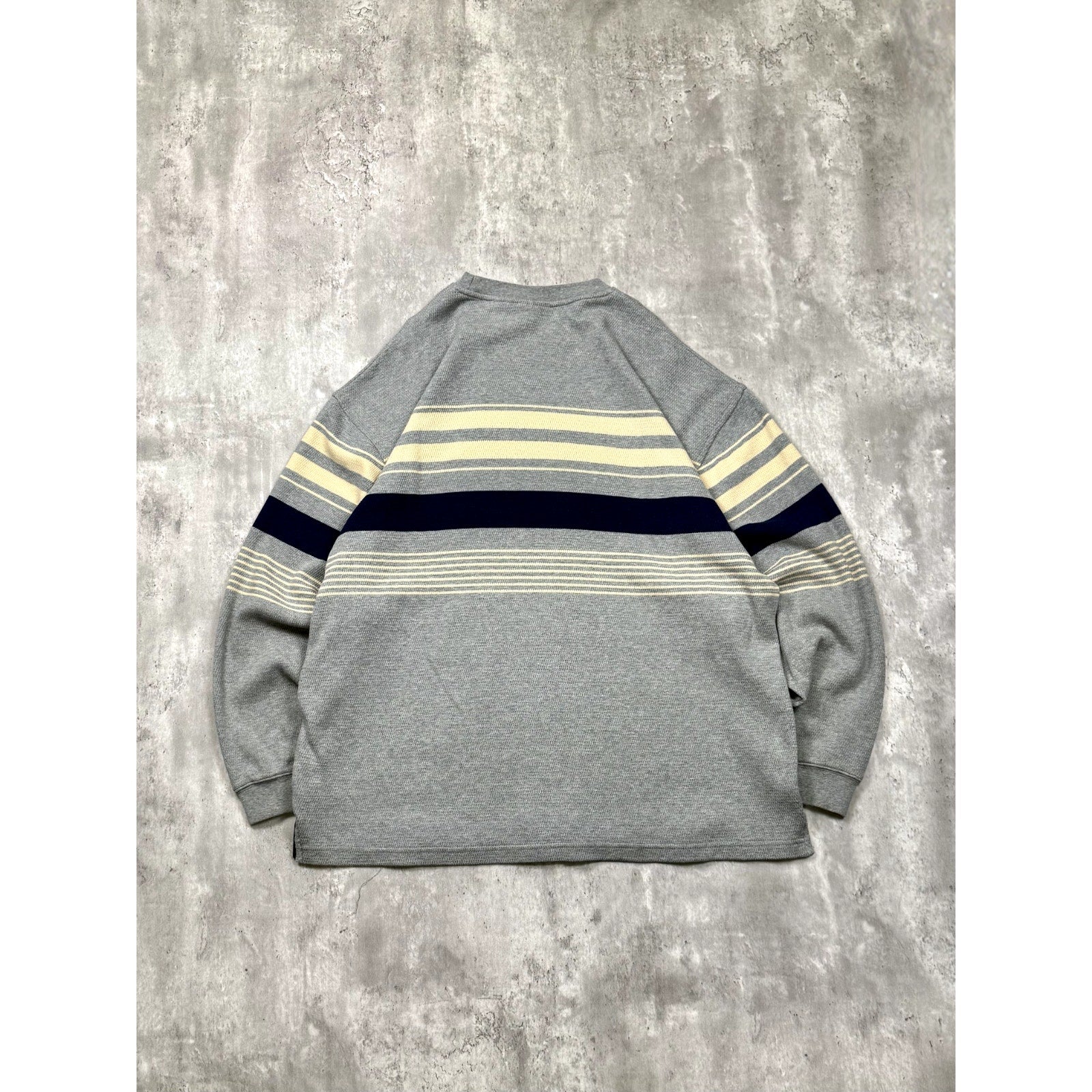 Vintage Y2K Sean John Embroidered Logo Striped Pullover Knit Sweater Size 2XL