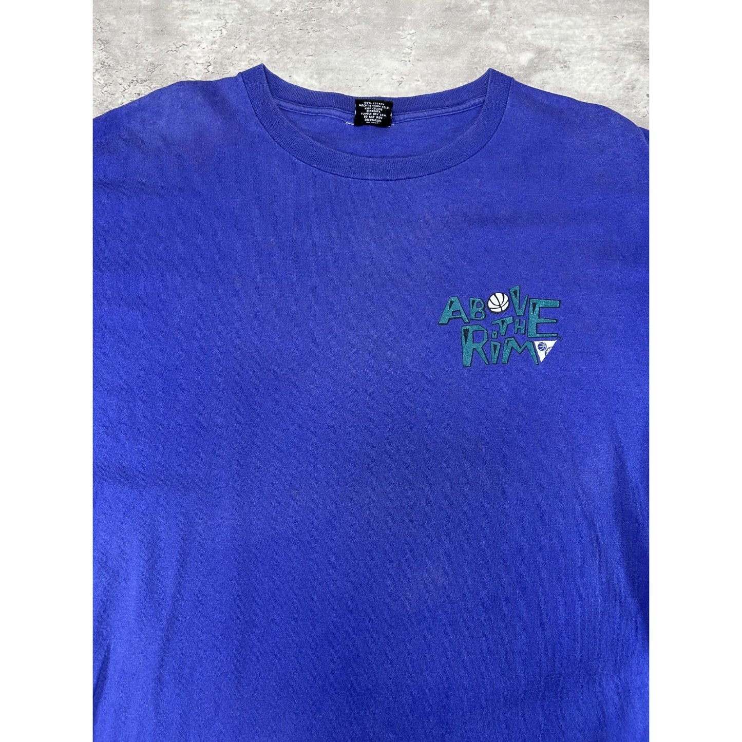 Vintage 90s Above The Rim Slammin Jammin Basketball Slogan T-Shirt Size Large