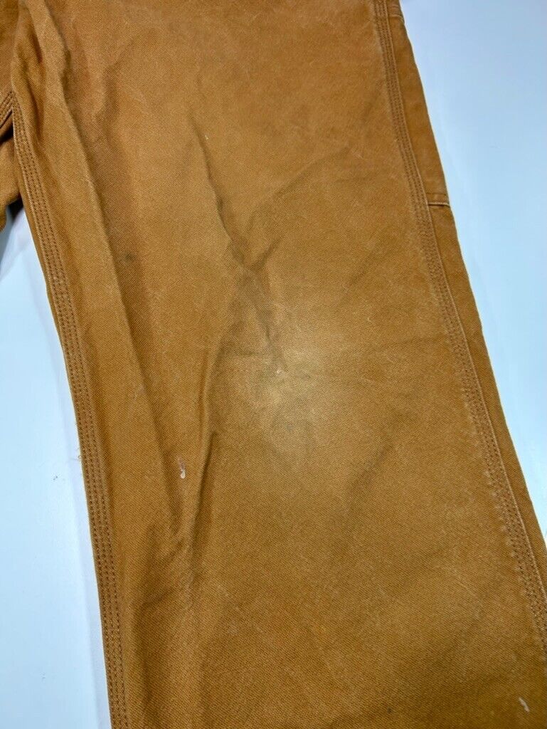 Carhartt Relaxed Fit Canvas Workwear Carpenter Pants Size 37 Brown