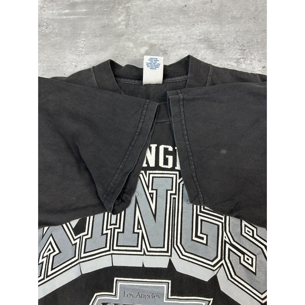 Vintage 1993 Los Angeles Kings NHL Big Graphic Spellout T-Shirt Size Medium