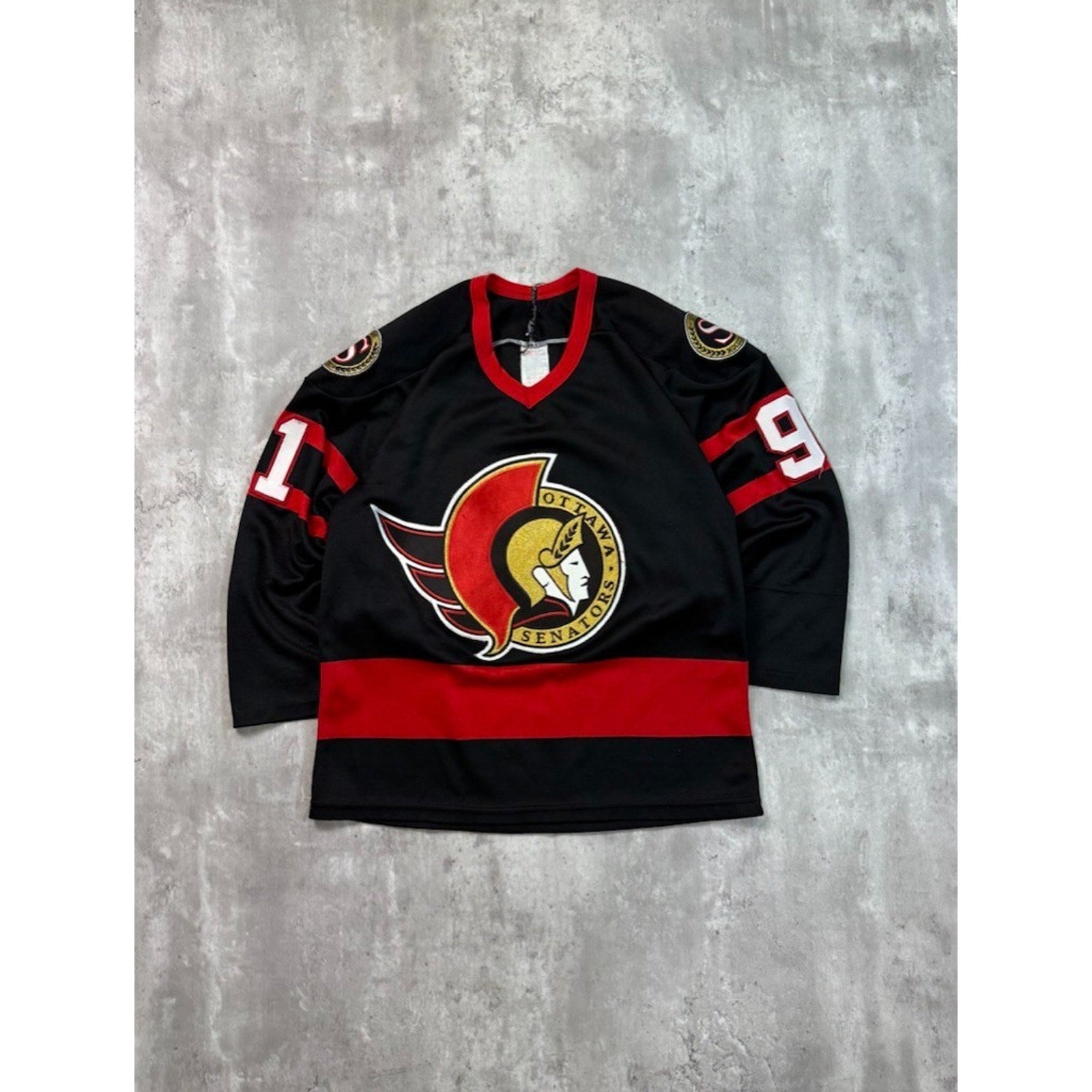 Vintage 90s Alexandre Daigle #91 Ottawa Senators NHL CCM Jersey Size Small
