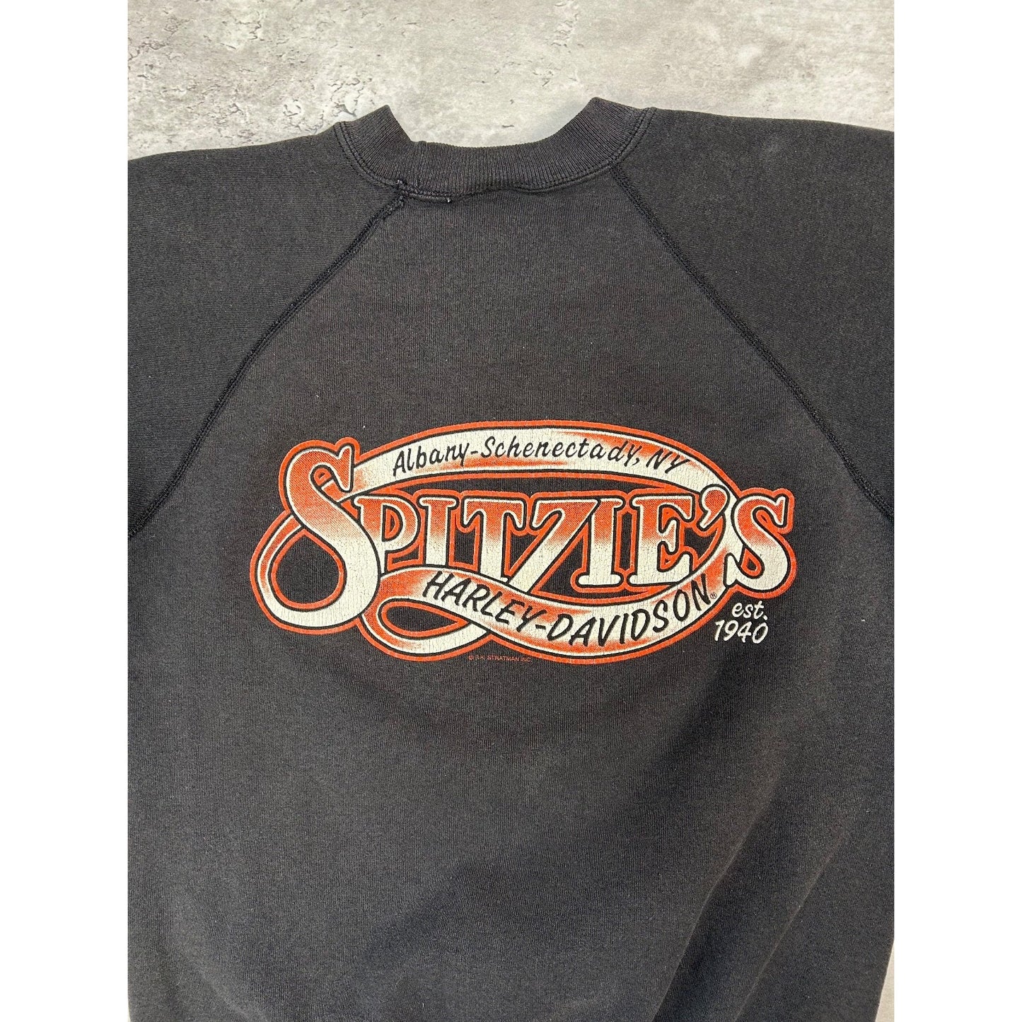 Vintage 1992 Harley Davidson Bald Eagle Classic Logo Graphic Sweatshirt Medium