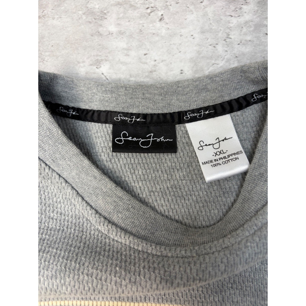 Vintage Y2K Sean John Embroidered Logo Striped Pullover Knit Sweater Size 2XL