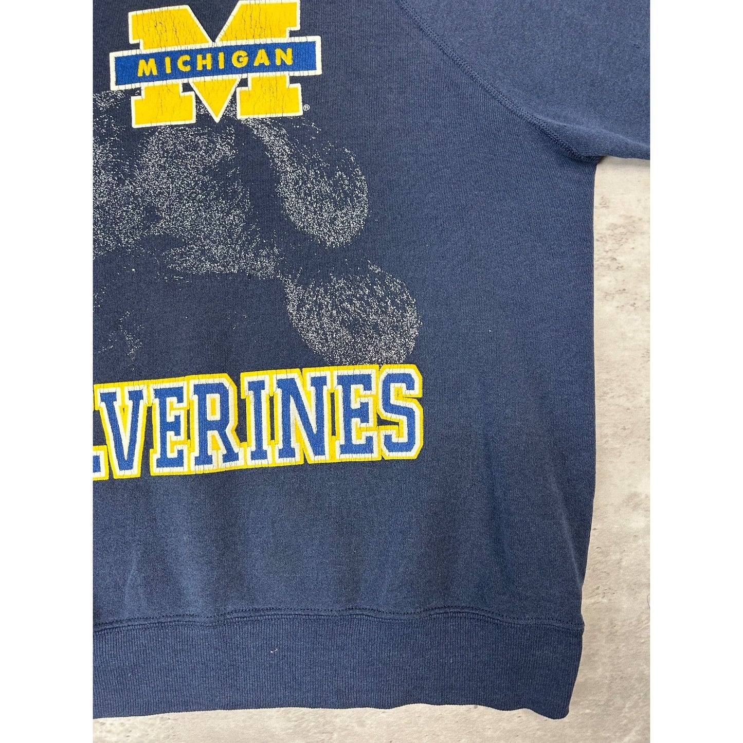 Vintage 90s Michigan Wolverines NCAA Collegiate Graphic Sweatshirt Size Large