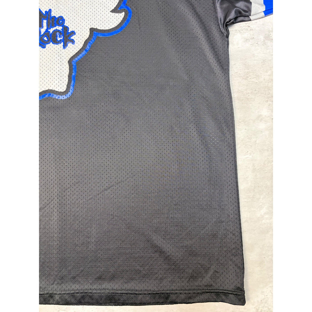Vintage 90s The Rock #1 Electrifying Graphic Spellout Football Jersey Size 2XL