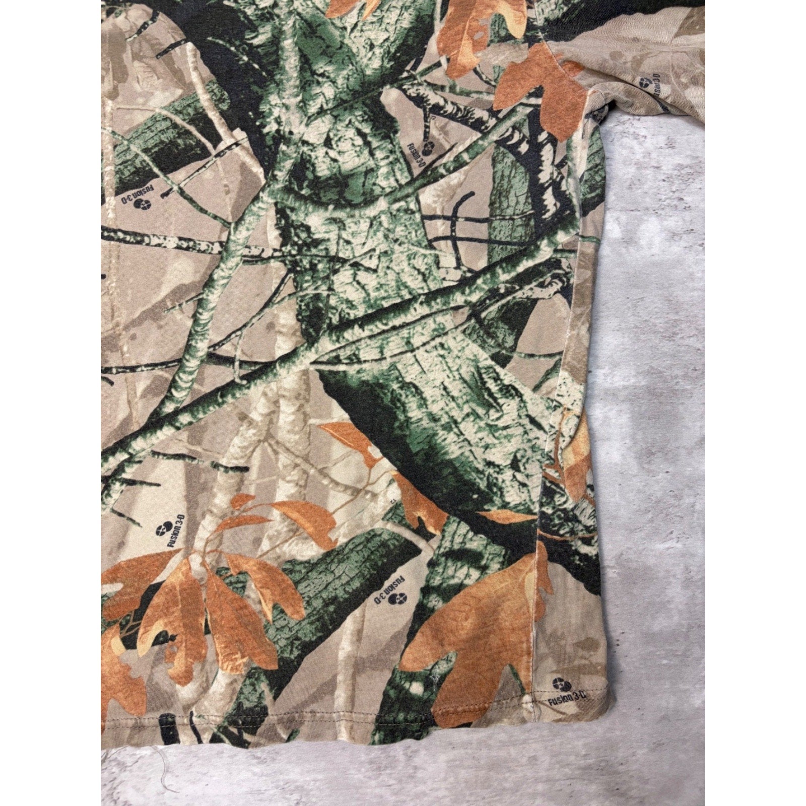 Vintage Outfitters Ridge Fusion 3D Camo Long Sleeve Hunting T-Shirt Size Large