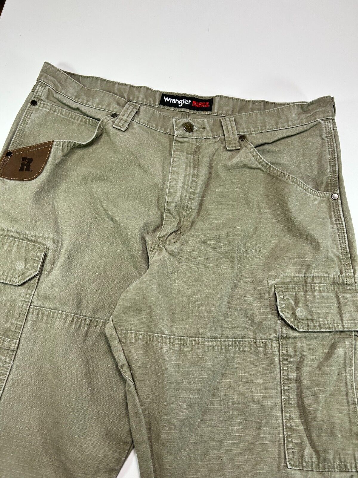 Wrangler Riggs Ripstop Canvas Workwear Carpenter Pants Size 37W