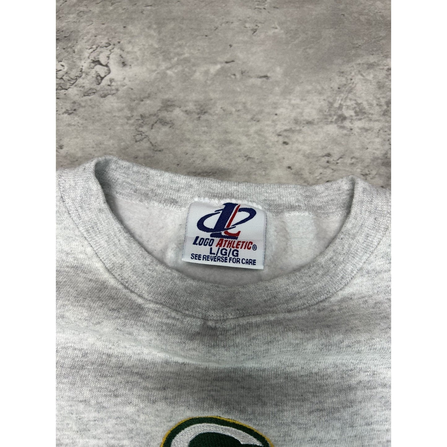 Vintage 90s Green Bay Packers NFL Embroidered Spellout Sweatshirt Size Large