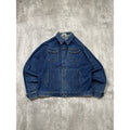 Vintage 1970s Key Imperial Dark Wash Denim Trucker Jacket Size