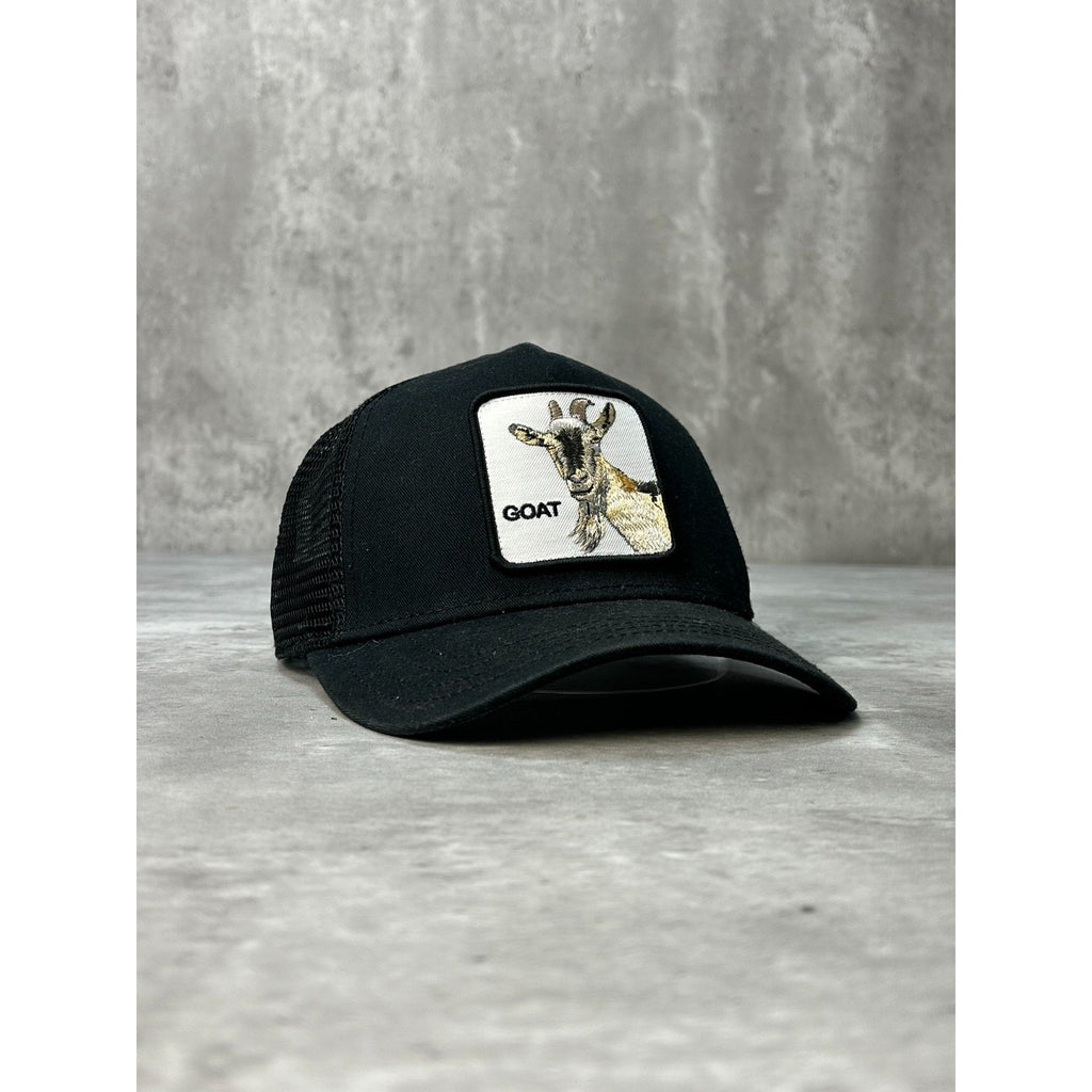 Vintage 90s Goat Animal Graphic Embroidered Patch Trucker Snapback Hat OSFA