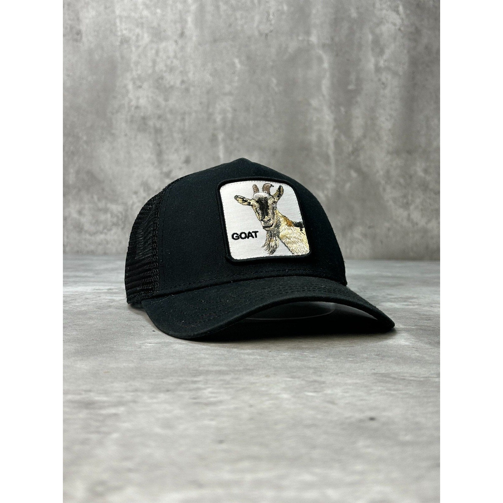 Vintage 90s Goat Animal Graphic Embroidered Patch Trucker Snapback Hat OSFA