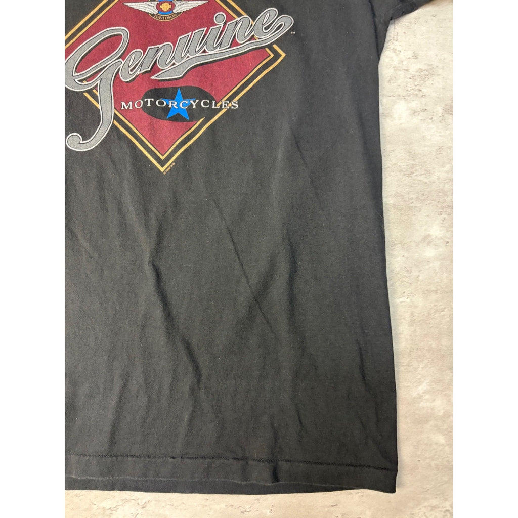 1996 Harley Davidson Genuine Motorcycles Spellout Graphic T-Shirt Size Large