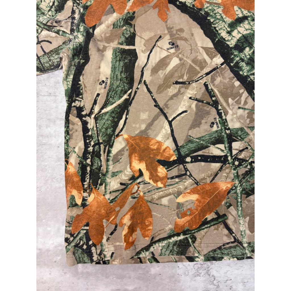Vintage Fusion 3D Tree Camo Hunting Long Sleeve T-Shirt Size Large