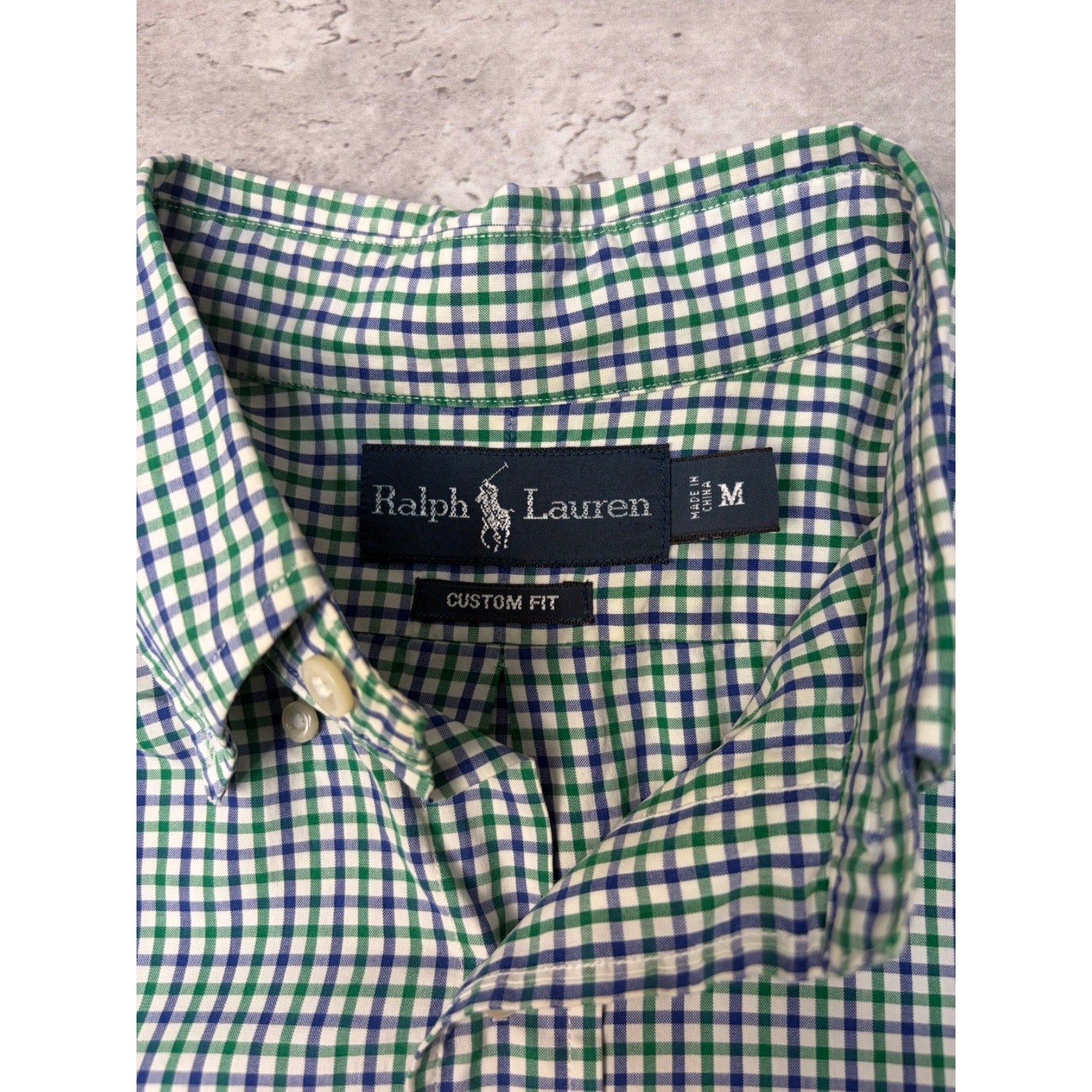 Vintage Polo Ralph Lauren Embroidered Pony Cropped Button Up Shirt Size Medium