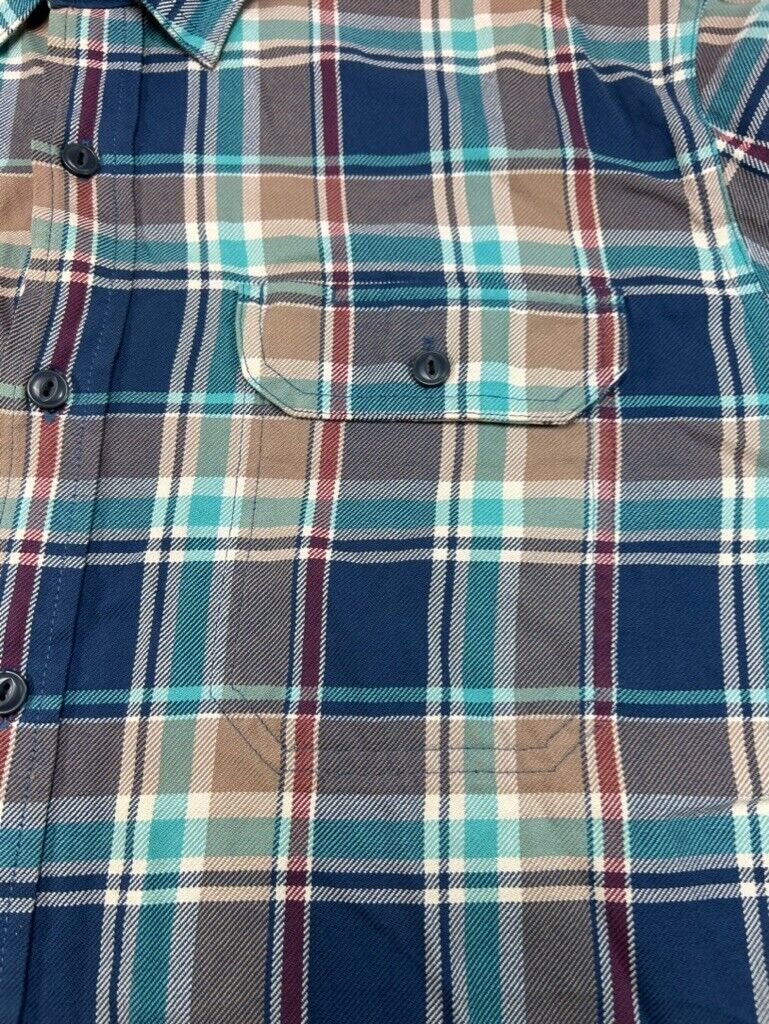 Vintage L.L. Bean Plaid Double Pocket Long Sleeve Button Up Shirt Size Large