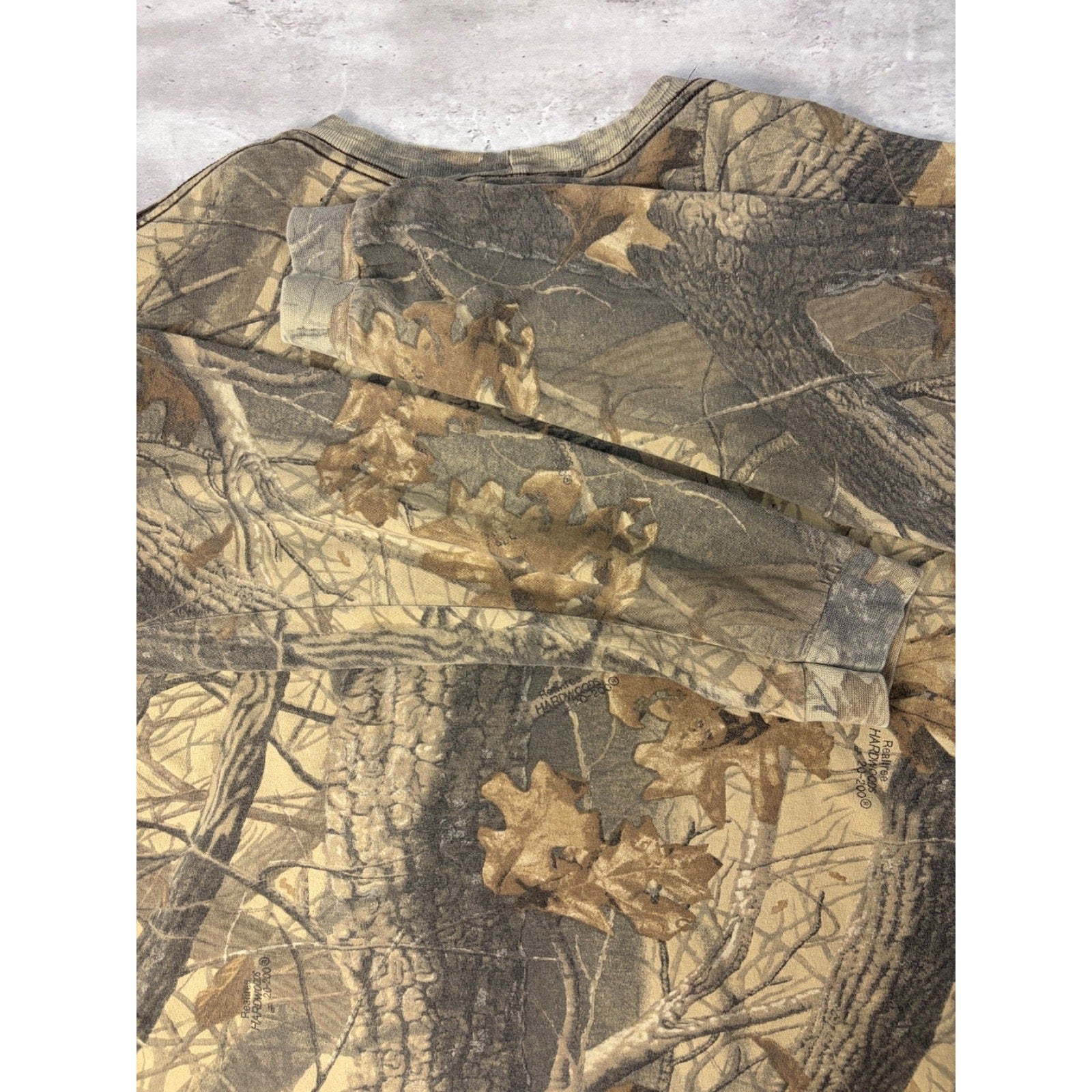 Vintage 90s Realtree Hardwoods Tree Camo Hunting Long Sleeve T-Shirt Size 3XL