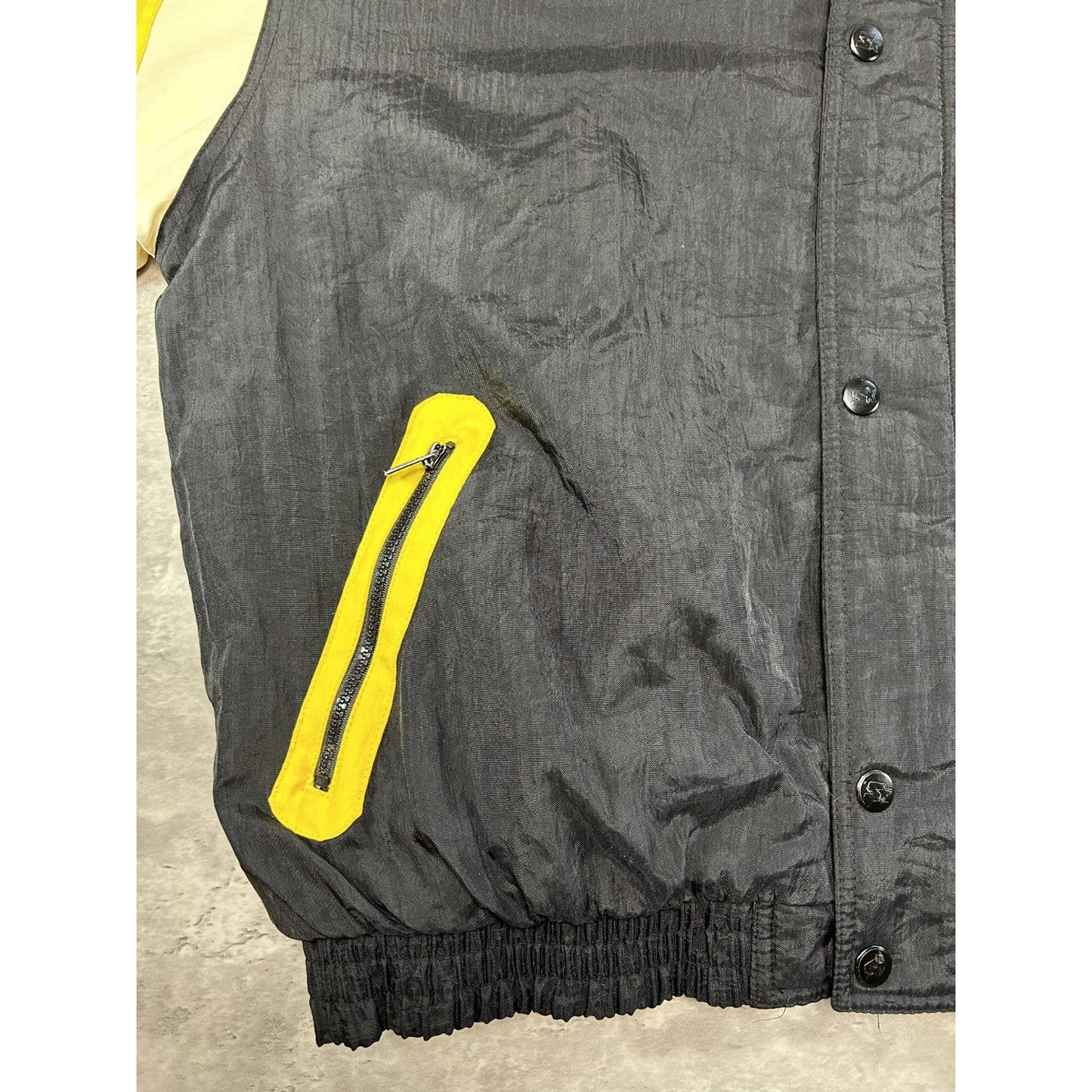 Vintage 90s Pittsburgh Steelers NFL Insulated Starter Split Back Jacket Size XL
