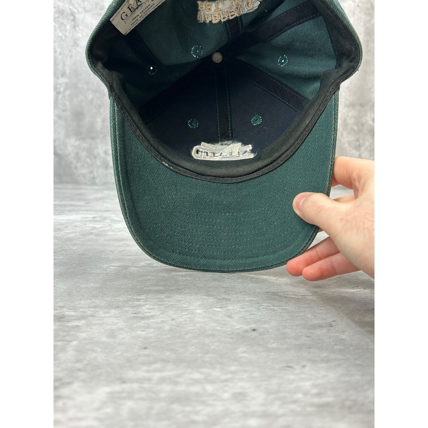 Vintage 90s Notre Dame Fighting Irish NCAA Golf Embroidered Strapback Hat OSFA