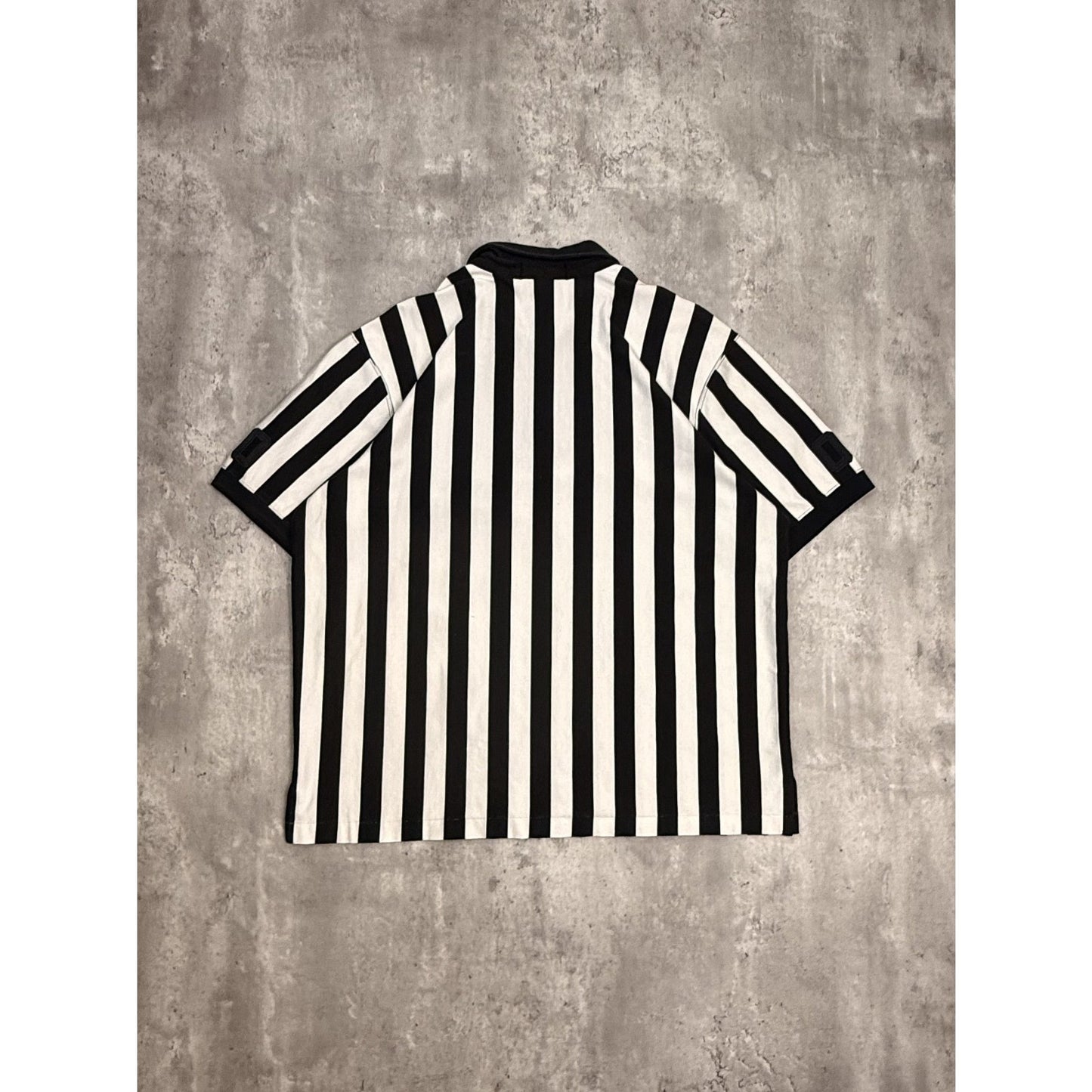 Vintage 90s Polo Sport Embroidered Crest Striped 1/4 Zip Button Up Shirt Sz 2XL