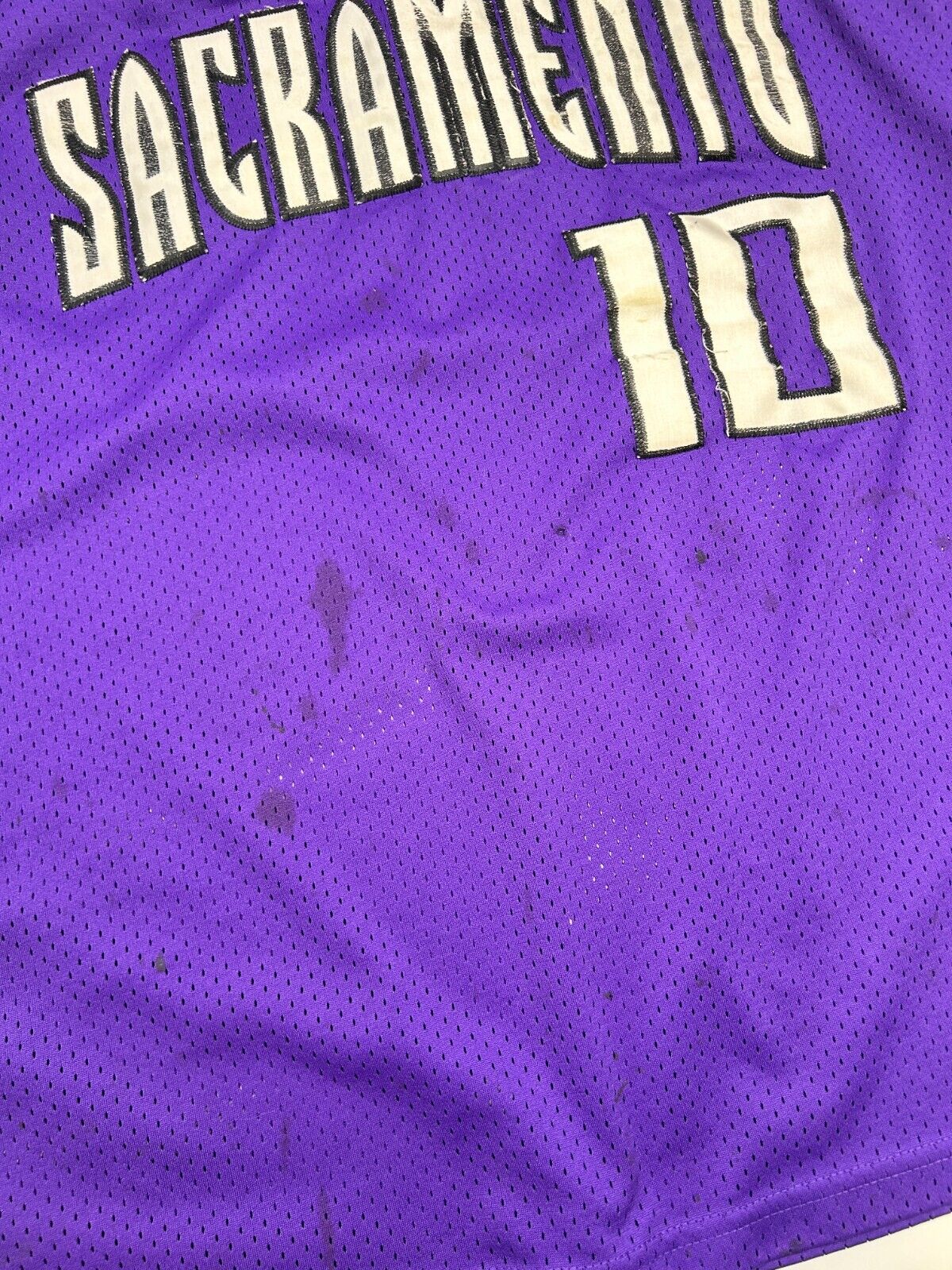 Vintage Mike Bibby #10 Sacramento Kings Swingman NBA Nike Jersey Size 2XL Purple