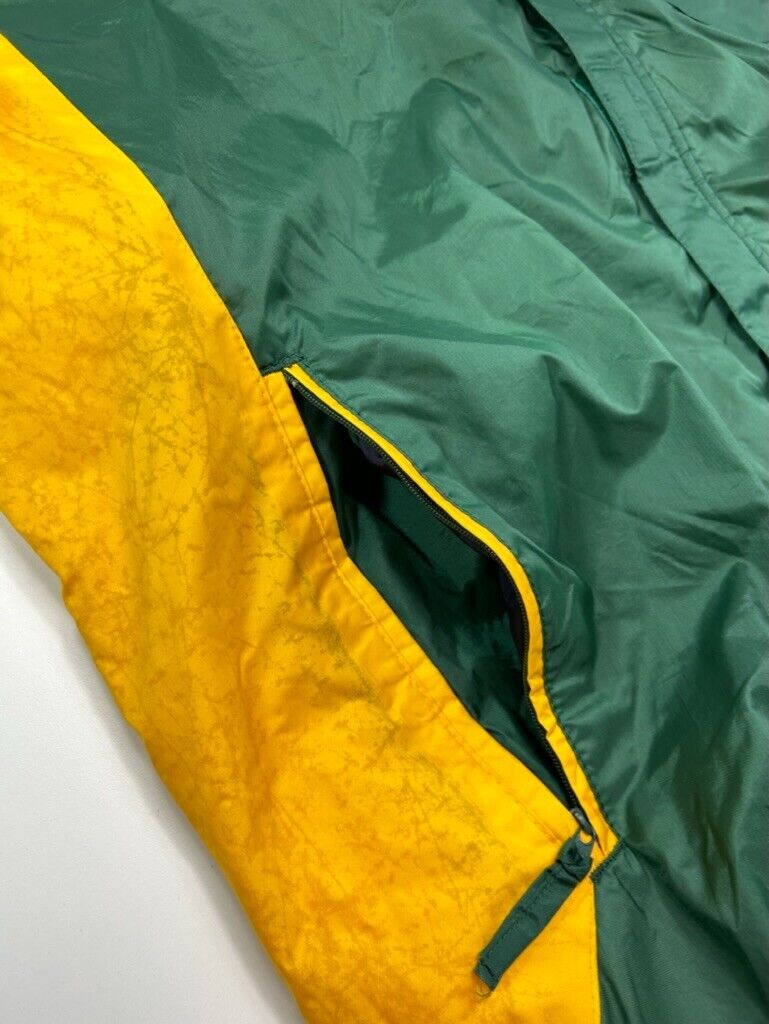 Vintage 90s Green Bay Packers NFL Embroidered Convertible Nylon Jacket Sz Large