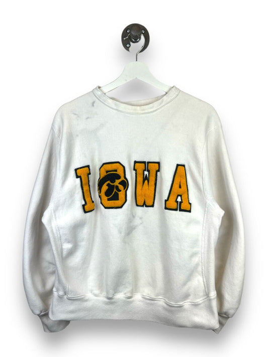 Vintage 80s/90s Iowa Hawkeyes NCAA Collegiate Spellout Sweatshirt Size Medium