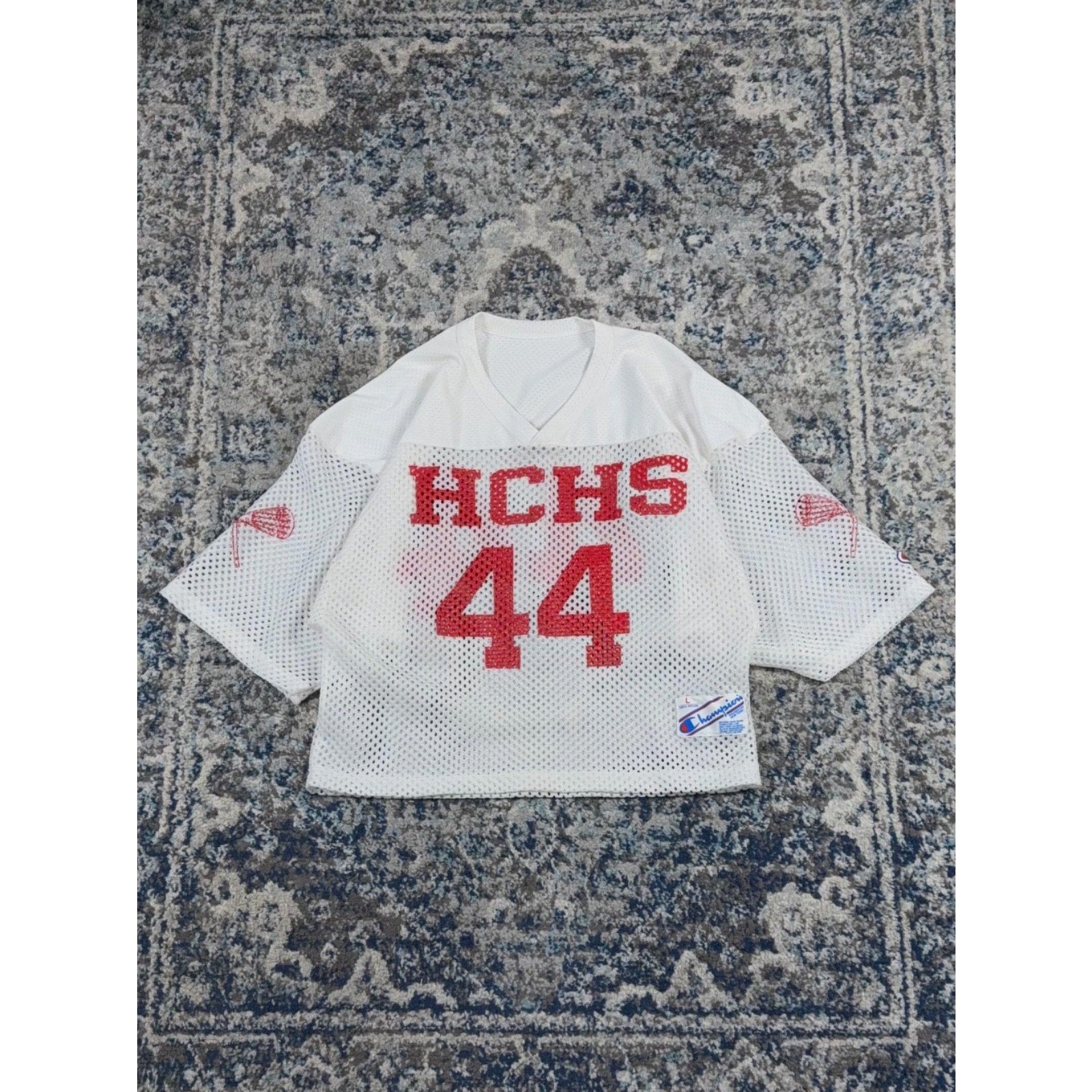 Vintage 80s/90s HCHS #44 NCAA Mesh Champion Lacrosse Jersey Size Large