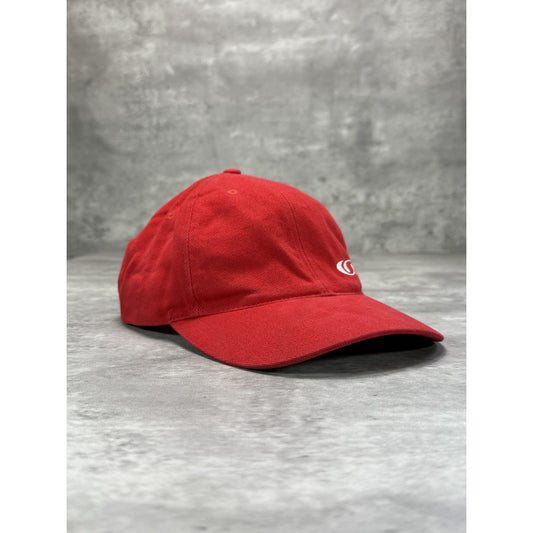Vintage 2000s Salamon Embroidered Logo Outdoors Strapback Hat OSFA Red
