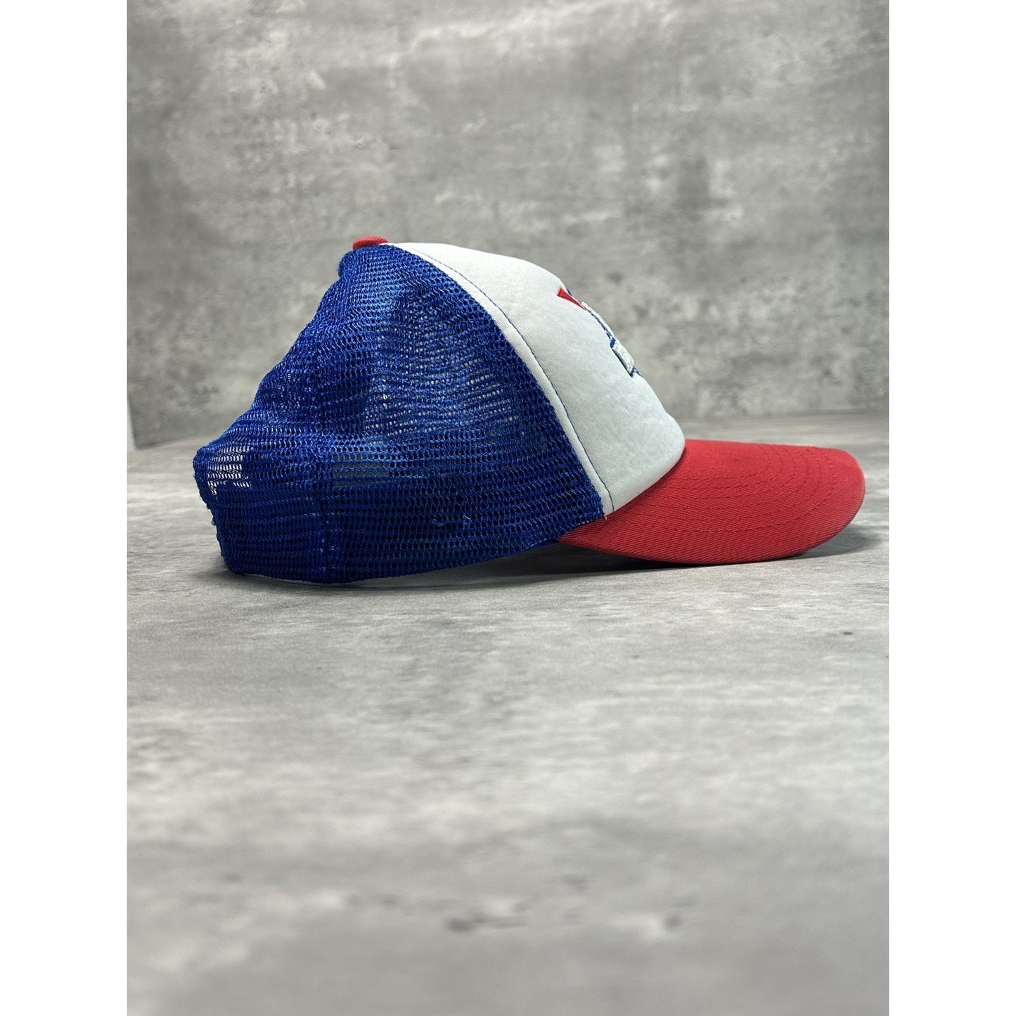 Vintage 90s Pabst Blue Ribbon Embroidered Beer Promo Trucker Snapback Hat OSFA