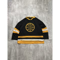 Vintage 90s Boston Bruins #5 NHL Graphic Logo Hockey Jersey Size XL