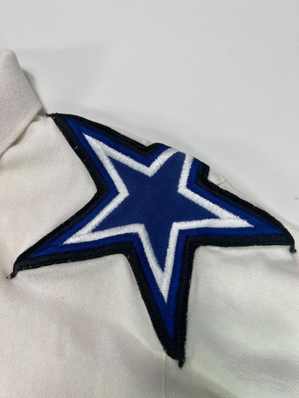 Vintage 90s Dallas Cowboys NFL Embroidered Patch Button Up Shirt Size Medium