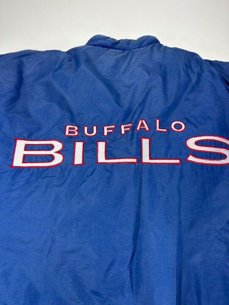 Vintage 90s Buffalo Bills NFL Insulated Full Zip Logo 7 Football Jacket Size 3XL