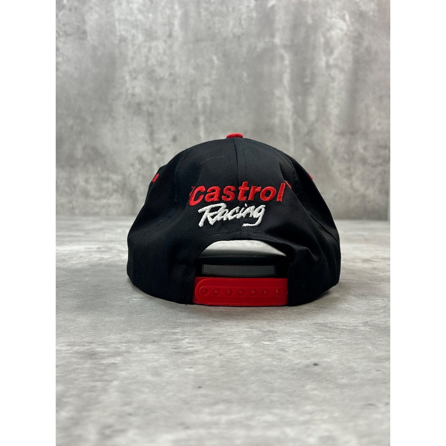 Vintage 90s John Force Castrol GTX Racing Embroidered Snapback Hat OSFA