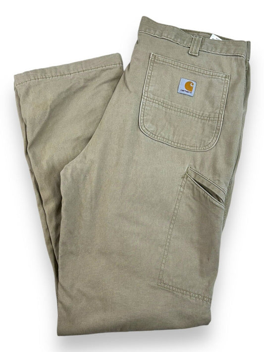 Carhartt Insulated Canvas Five Pocket Workwear Pants Size 36 Beige