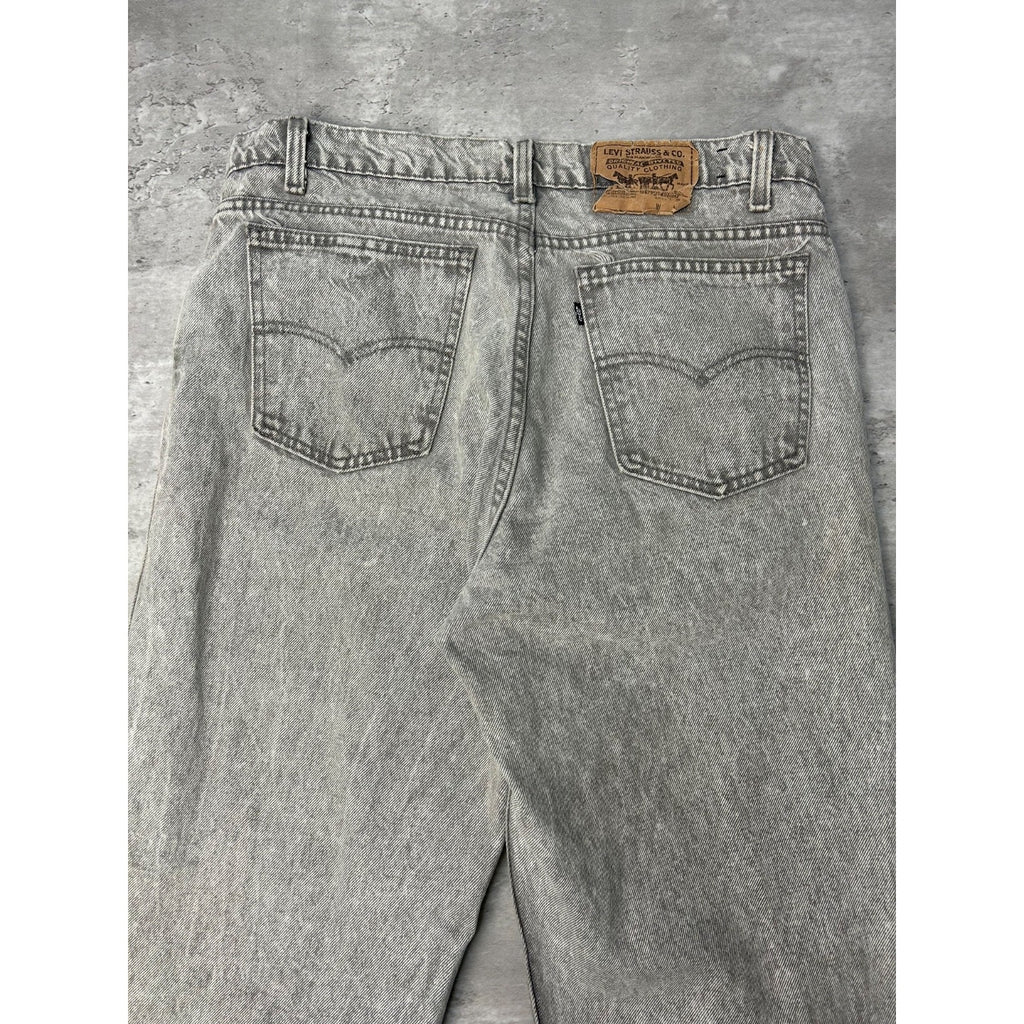 Vintage 90s Levis Black Tab Stonewash Grey Denim Pants Size 34