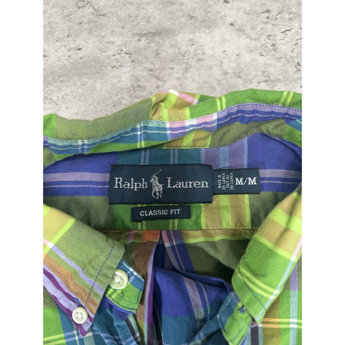 VTG Polo Ralph Lauren Plaid Short Sleeve Reworked Cropped Button Up Shirt Medium