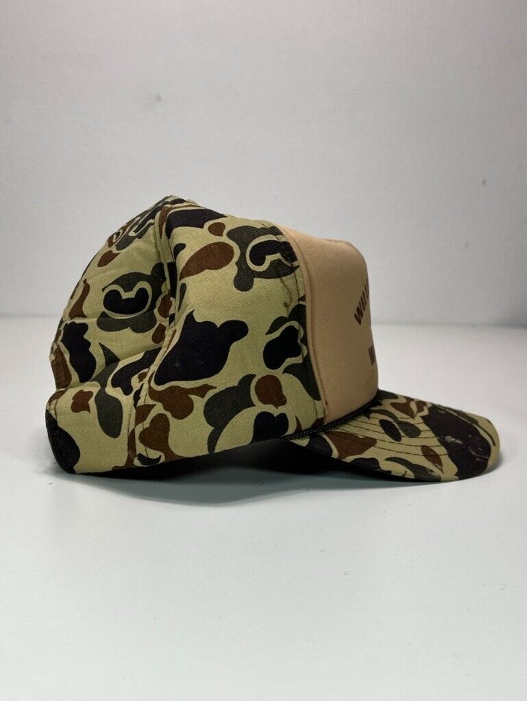 Vintage 80s William Southwell Gas & Oil Duck Camo Snapback Hat OSFA